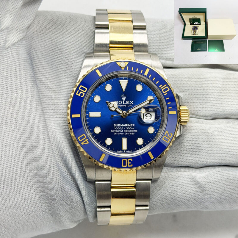 2020 Rolex Submariner Date Bluesy 126613LB 41MM Blue Two-Tone 18K Yg B/p