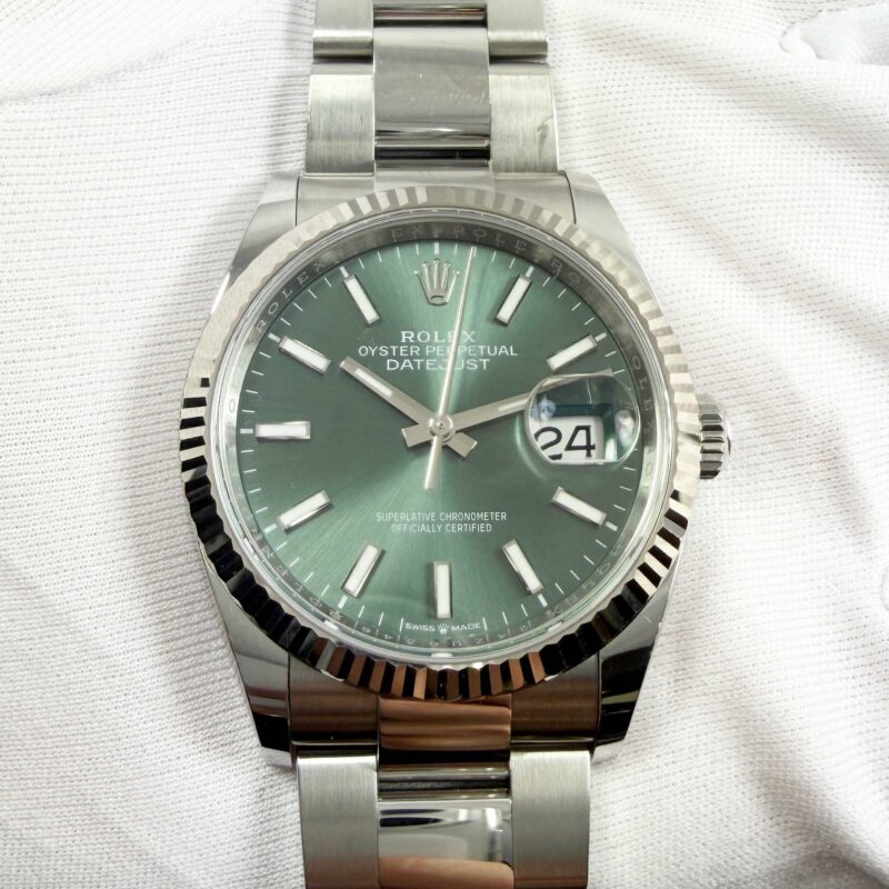 2024 Rolex Datejust 126234 36MM Mint Green Dial Stainless Steel Papers