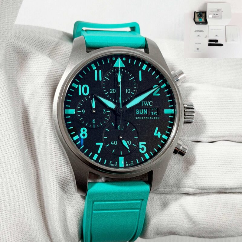 2022 IWC Pilot Mercedes-Amg Petronas Chrono IW388108 41MM Black Titanium B/p