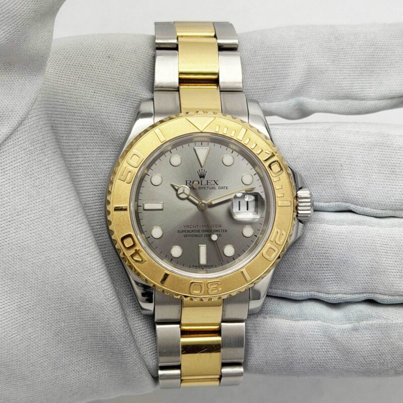 Rolex Yacht-Master 16623 40MM Grey Rhodium Dial Two-Tone 18K Yellow Gold