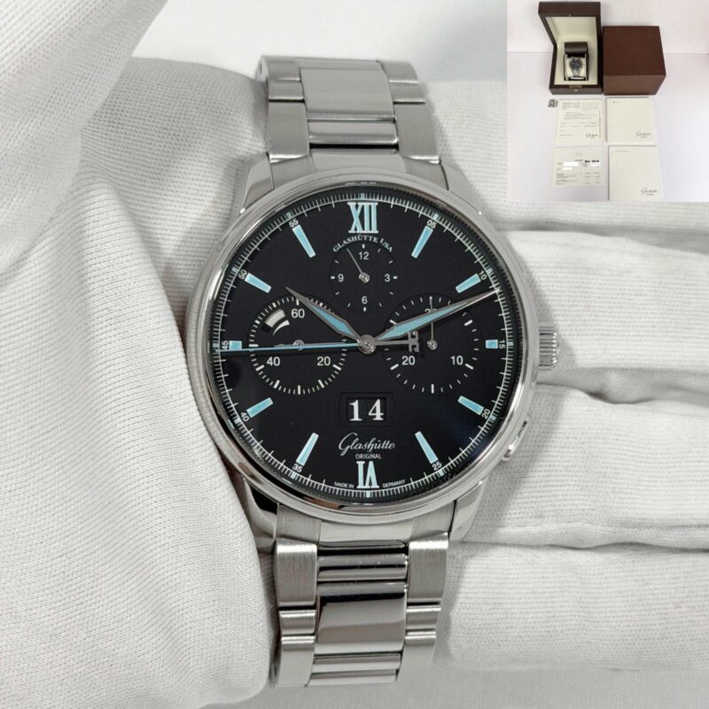 Glashutte Original Senator Chronograph Panomara Date 1-37-01-03-02-71 43MM B/p