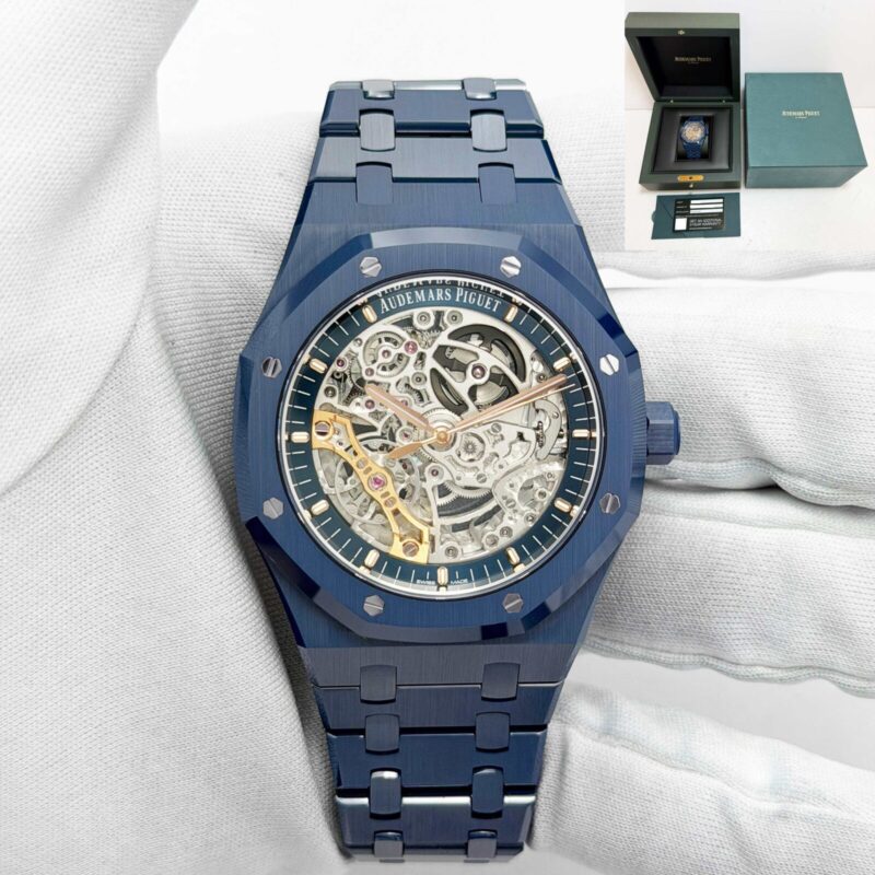 New Audemars Piguet Royal Oak Double Balance Wheel 15416CD 41MM Skeleton B/p