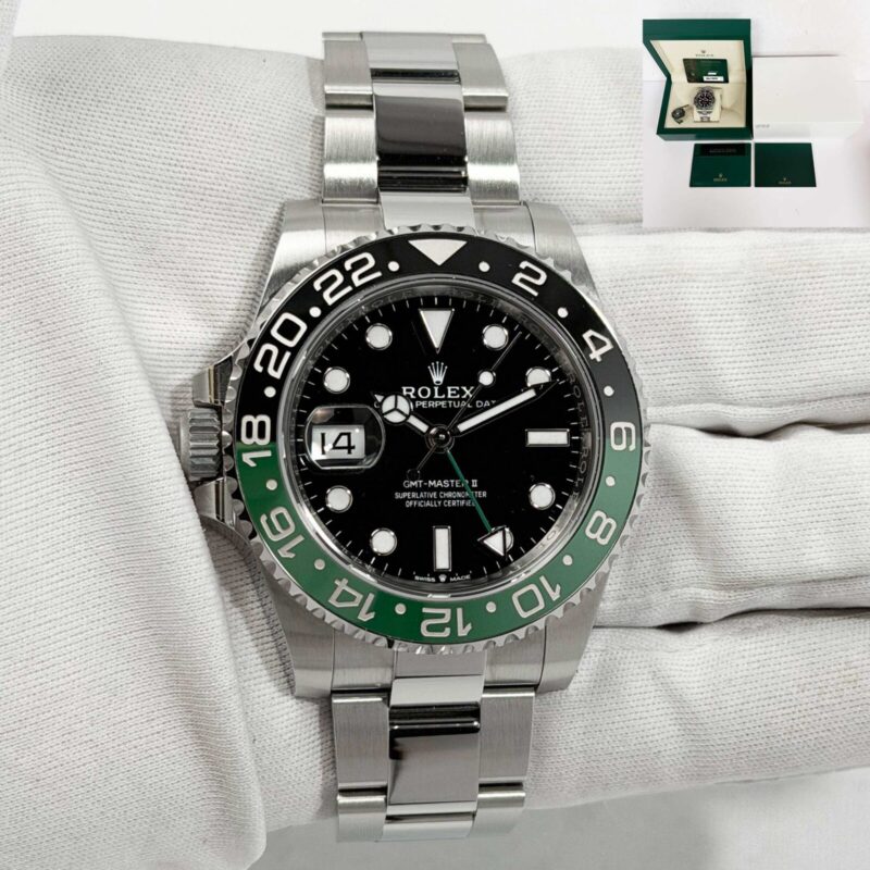 2025 Rolex GMT-Master II Sprite Leftie 126720VTNR 40MM Black Oyster Steel B/p