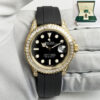 Unworn 2025 Rolex Yacht-Master 226668TBR 42MM Black 18K Yellow Gold B/p
