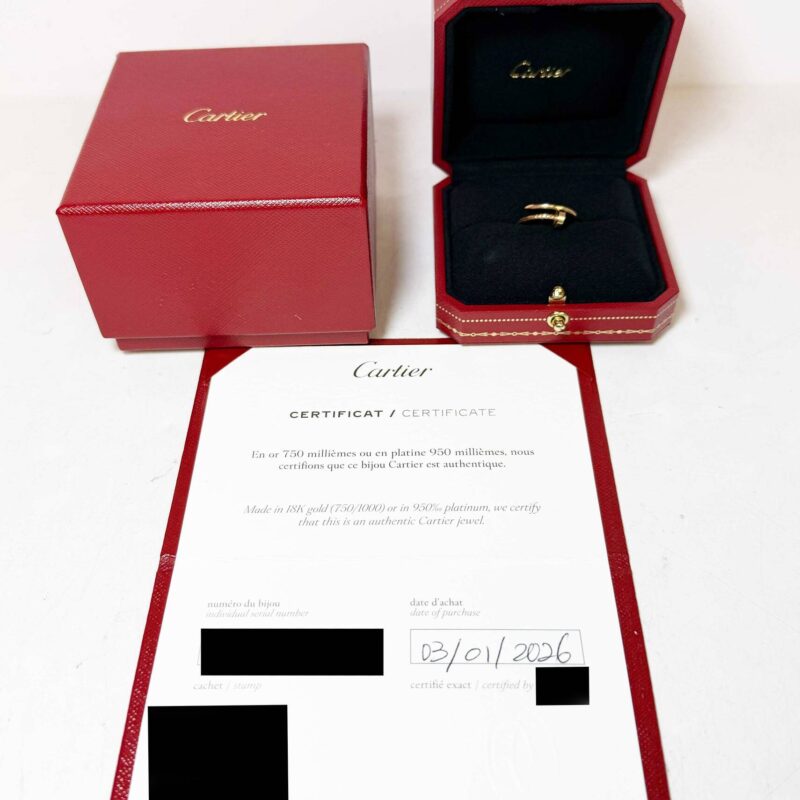 2026 Cartier Juste Un Clou Small Ring 18K Rose Gold 4.3 Grams Size 5 Box Paper