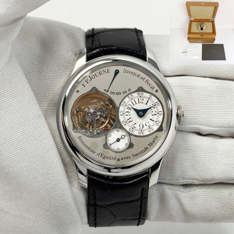 2004 F.p.journe Tourbillon Souverain Tn 40MM Grey Platinum Box Extract Paper