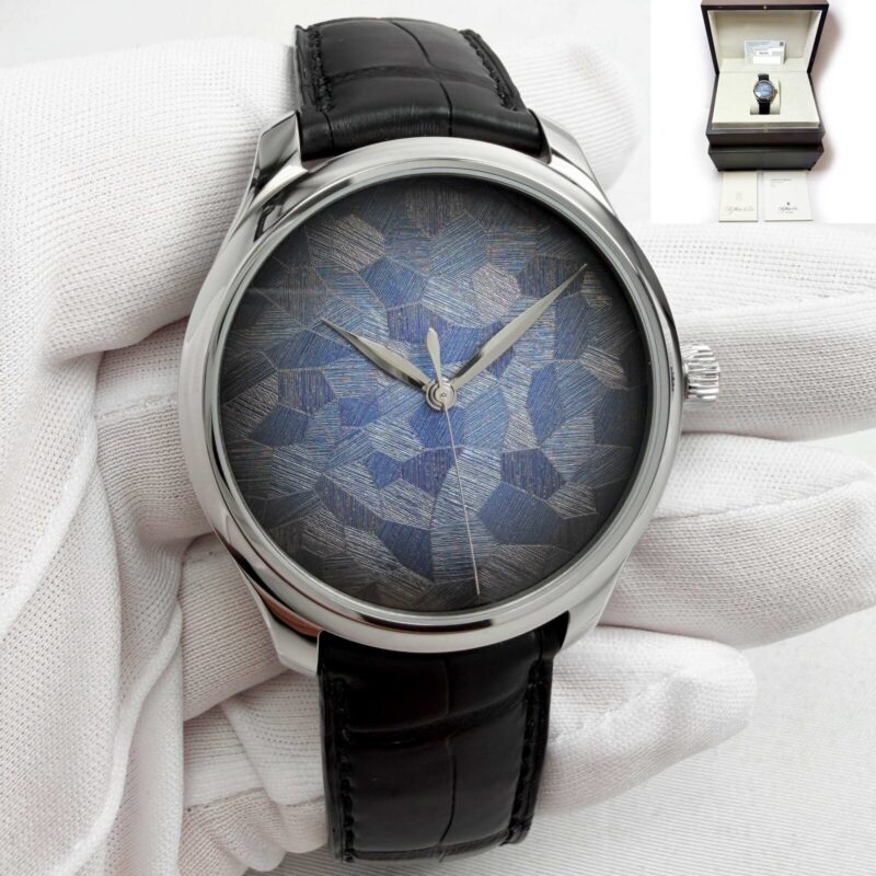 H. Moser & Cie. Endeavour Centre Seconds 1200-1220 Blue Mosaic Dial Box Papers