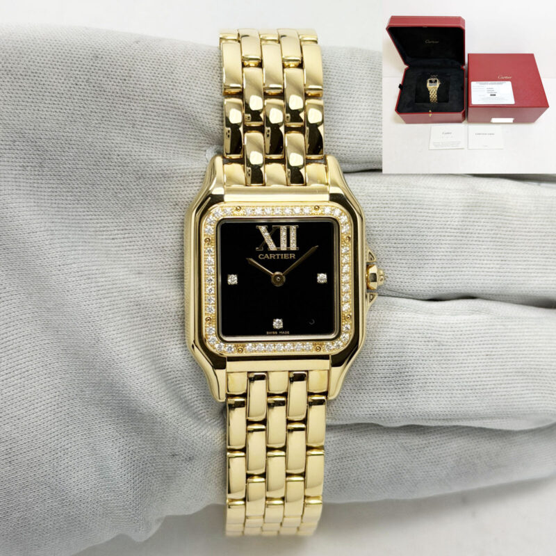 New 2026 Cartier Panthere Medium WJPN0090 27MM Black Diamond 18K Yg B/p