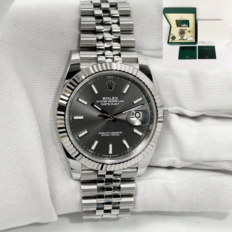 Mint Unpolished 2026 Rolex Datejust 126334 41MM Rhodium Jubilee Steel Box Paper