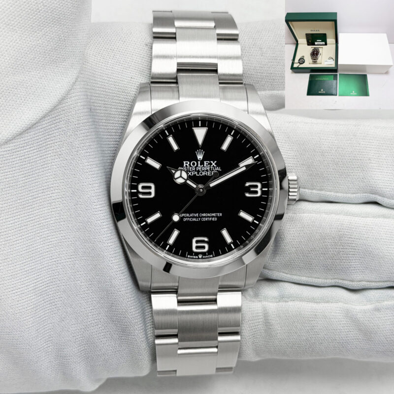 New 2026 Rolex Explorer 224270 40MM Black Smooth Oyster Steel Box Paper