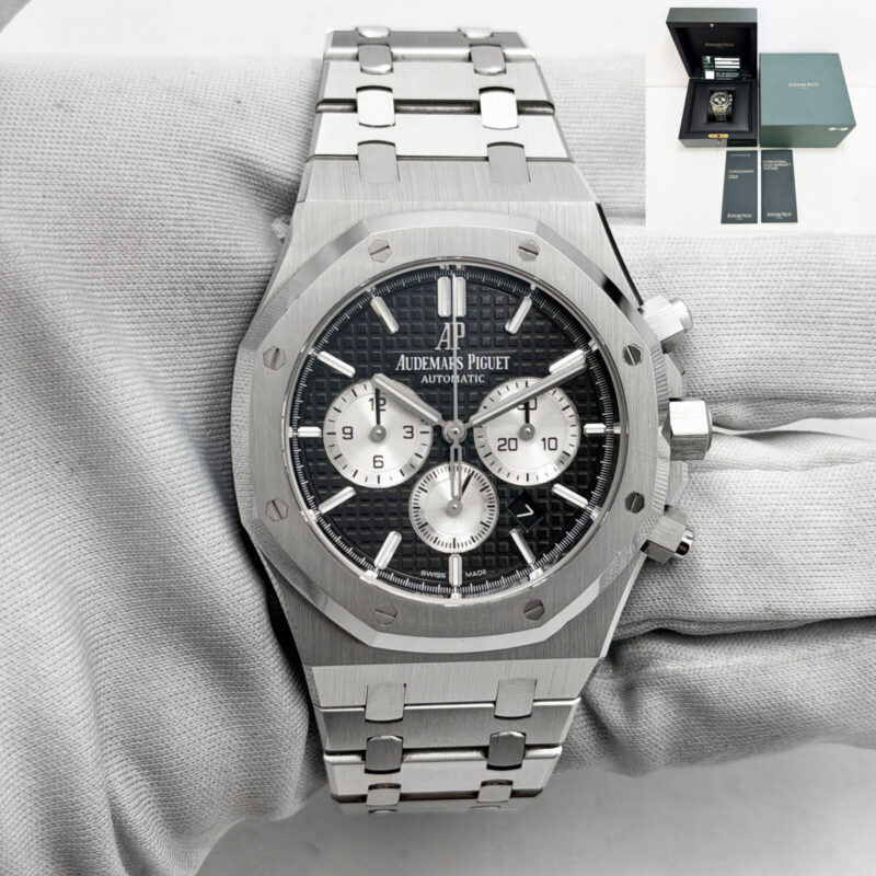 2022 Audemars Piguet Royal Oak Chronograph 26331ST 41MM Black Steel Box Paper