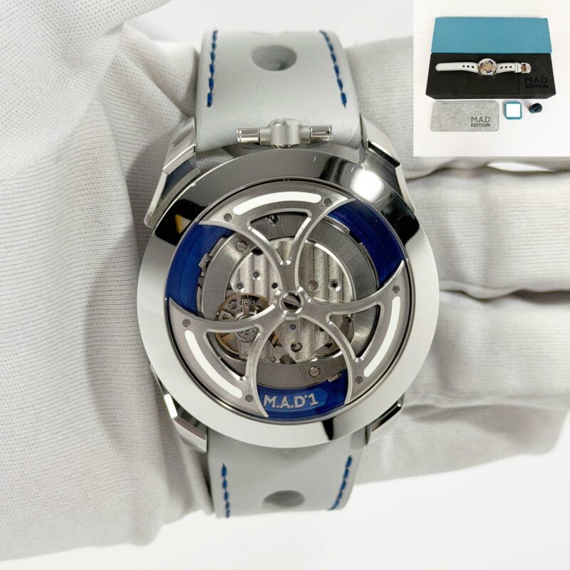 M.a.d. Editions Mb&f M.A.D.1 Blue 42MM Stainless Steel Box Papers