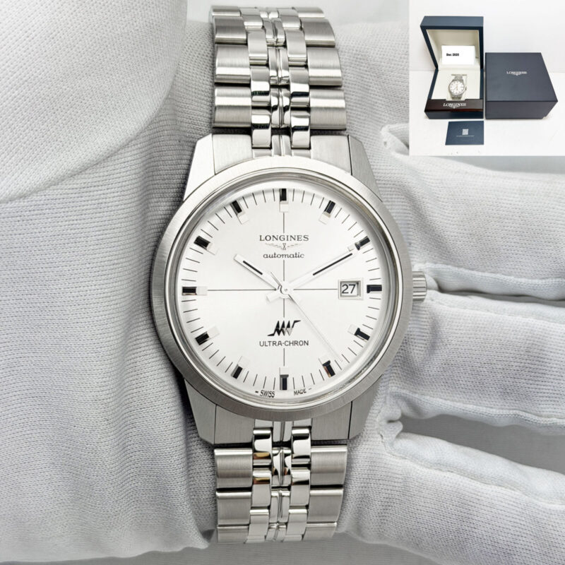2025 Longines Heritage Ultra-Chron Classic L2.937.4.72.6 40MM Silver Steel B/p