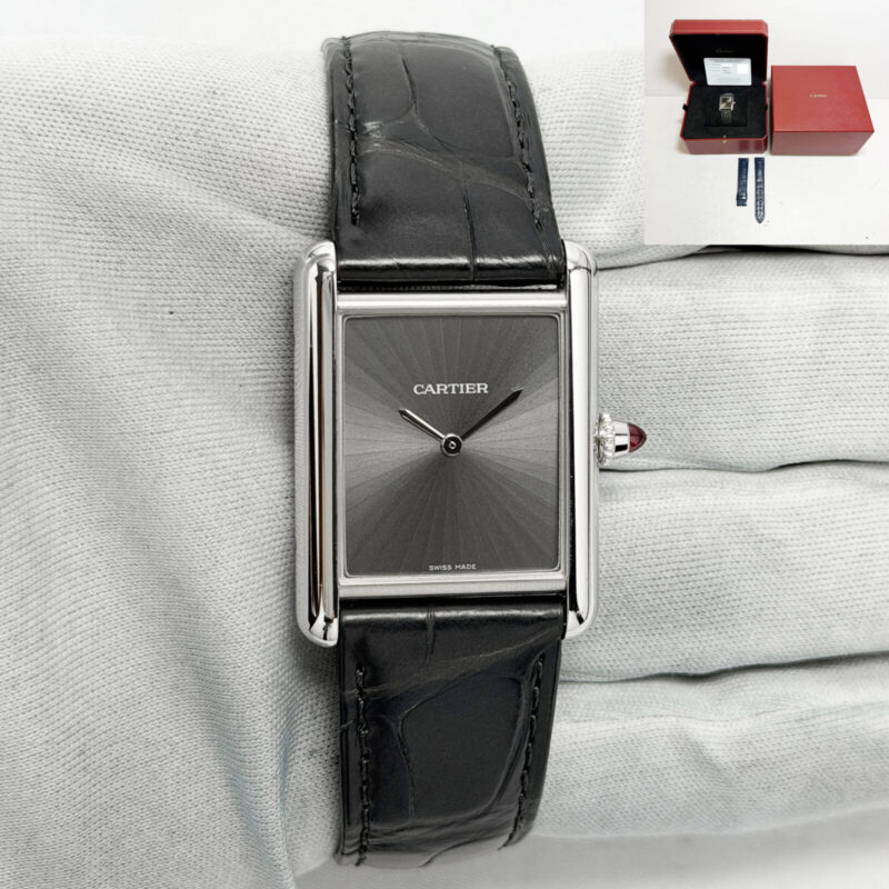 2025 Cartier Tank Large Louis Cartier WGTA0303 33.7X25.5MM Grey Platinum B/p