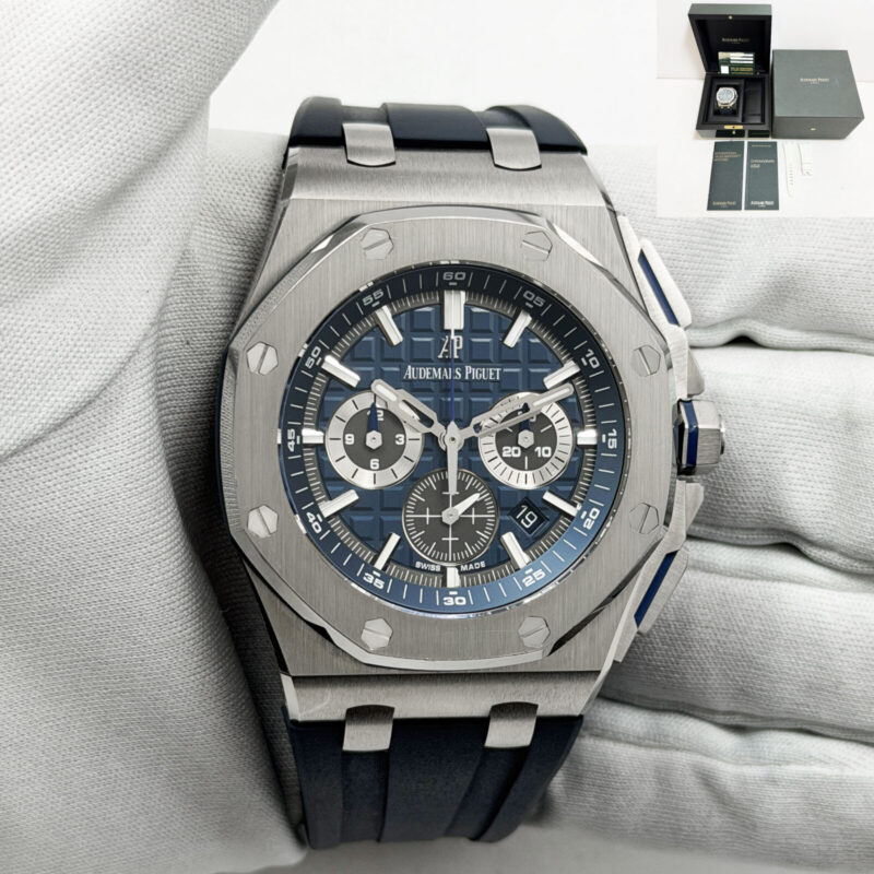 Audemars Piguet Royal Oak Offshore 26480TI 42MM Blue Titanium Box Paper
