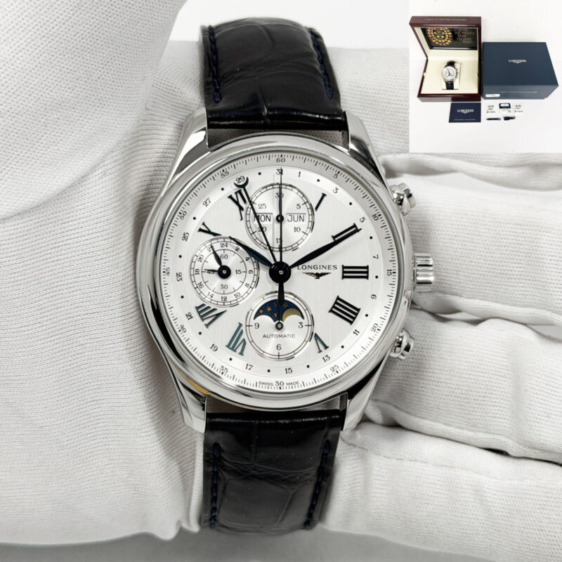 Longines Master Collection Chrono Moonphase L27734712 42MM Silver Steel Box