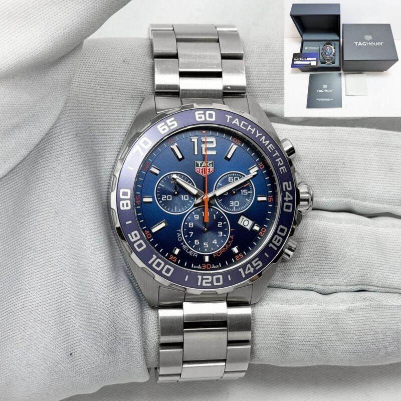 2024 Tag Heuer Formula 1 Chrono CAZ1014.BA0842 43MM Blue Steel Box Paper