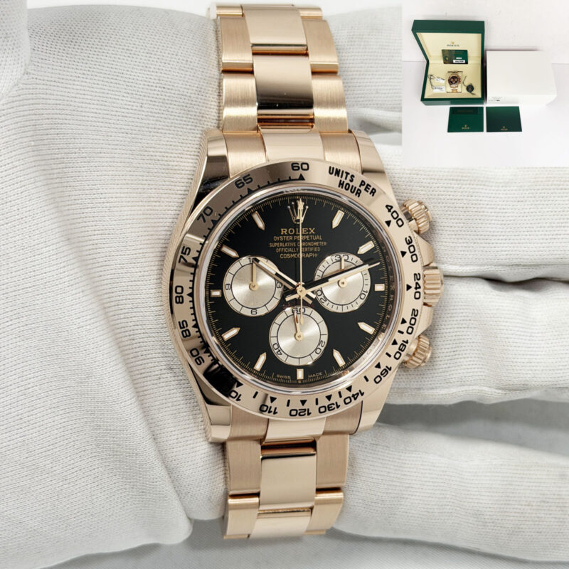 Lnib 2026 Rolex Daytona 126505 40MM Black Dial 18K Everose Gold B/p