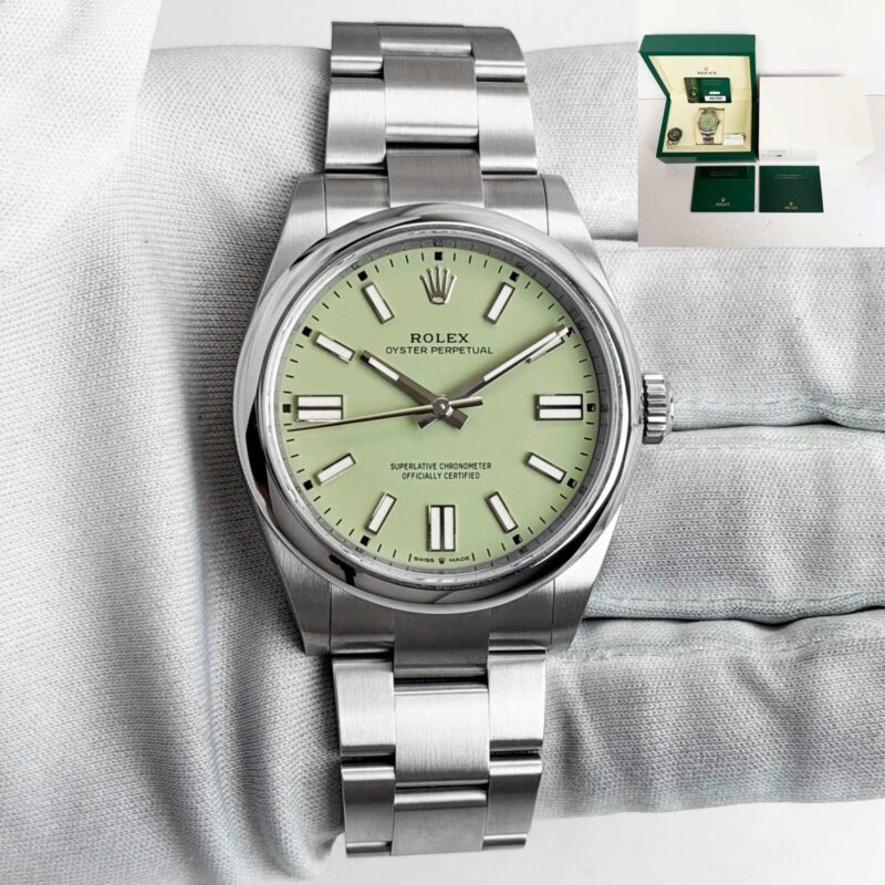 New 2025 Rolex Oyster Perpetual 134300 41MM Green Pistachio Steel Box Paper