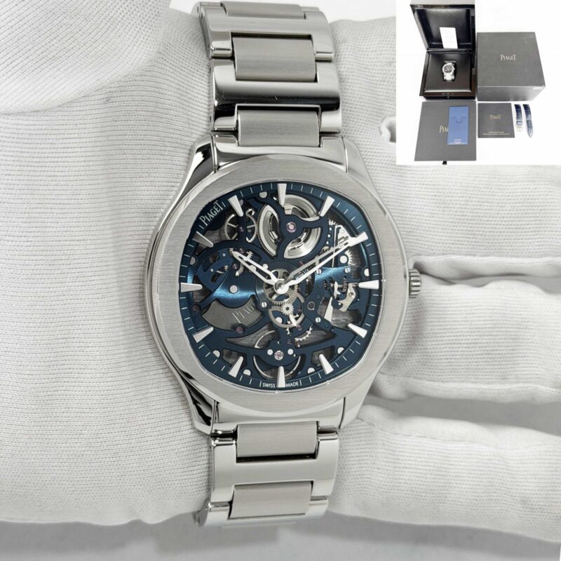 Piaget Polo G0A45004 42MM Blue Skeleton Dial Steel Box