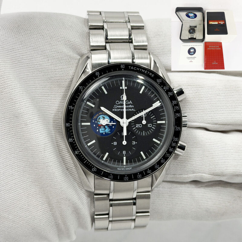 2003 Omega Speedmaster Moonwatch Snoopy 3578.51.00 42MM Black Steel Box Paper