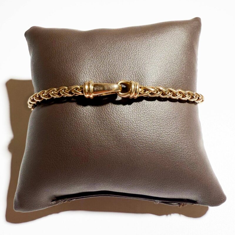 David Yurman 18K Rose Gold Wheat Chain Bracelet 11.8 Grams Size 7.25"