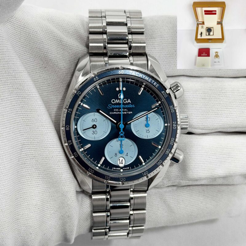 2024 Omega Speedmaster Orbis 324.30.38.50.03.002 38MM Blue Steel Box Paper