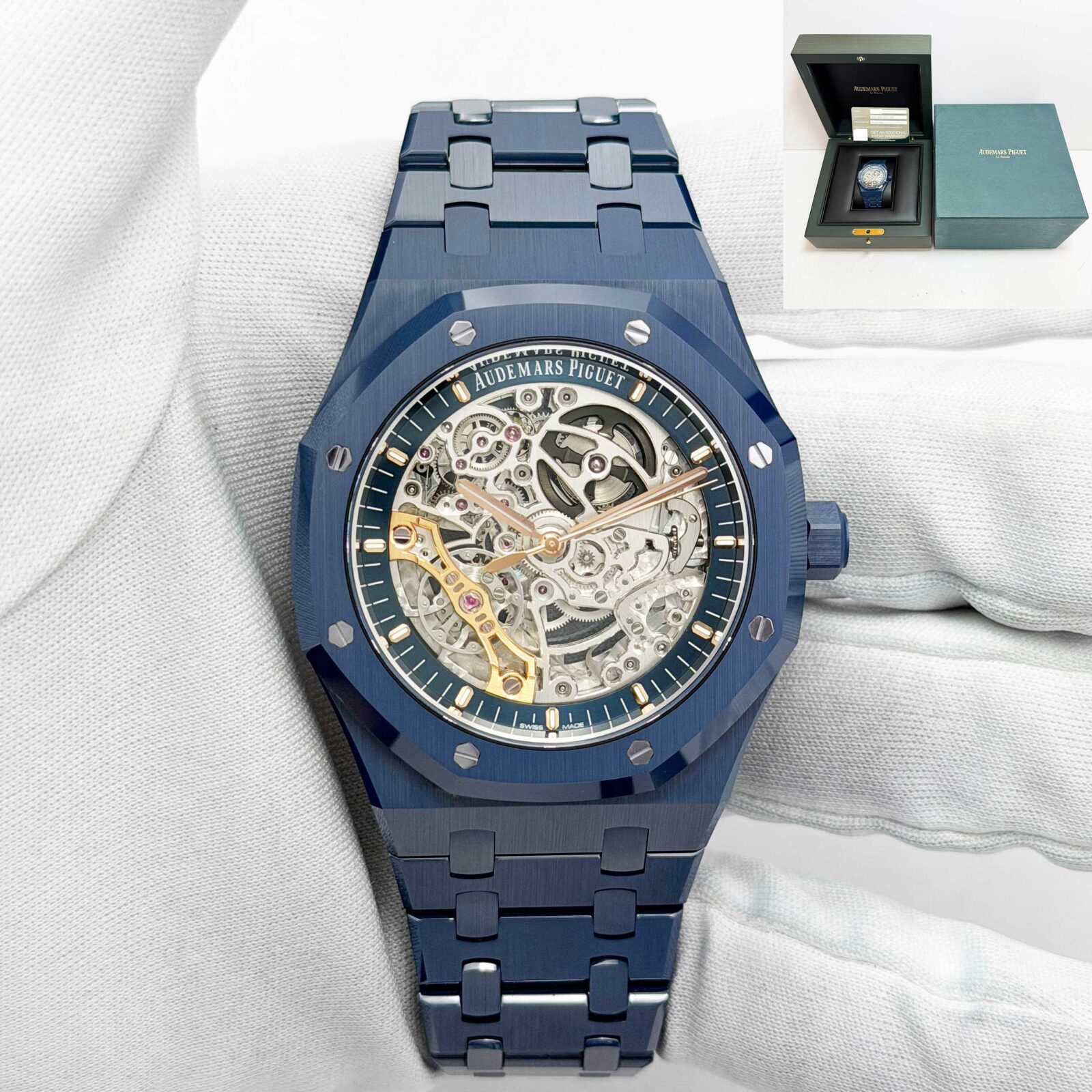 New Audemars Piguet Royal Oak Double Balance Wheel 15416CD 41MM Skeleton B/p