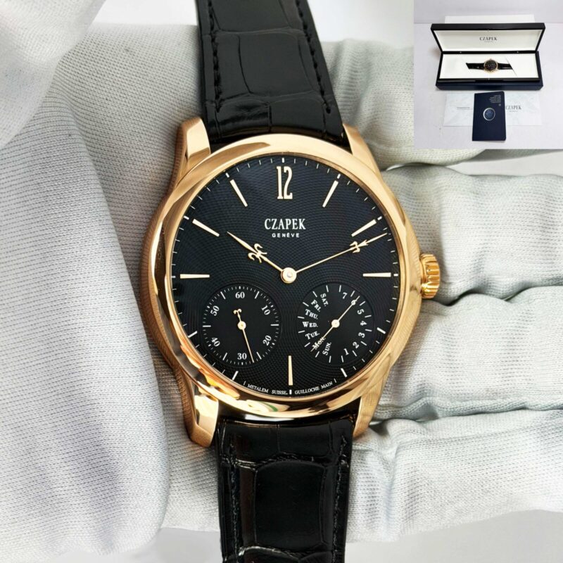 New 2024 Czapek Quai Des Bergues Guilloché Ricochet Solar Eclipse 42.5MM Rg B/p