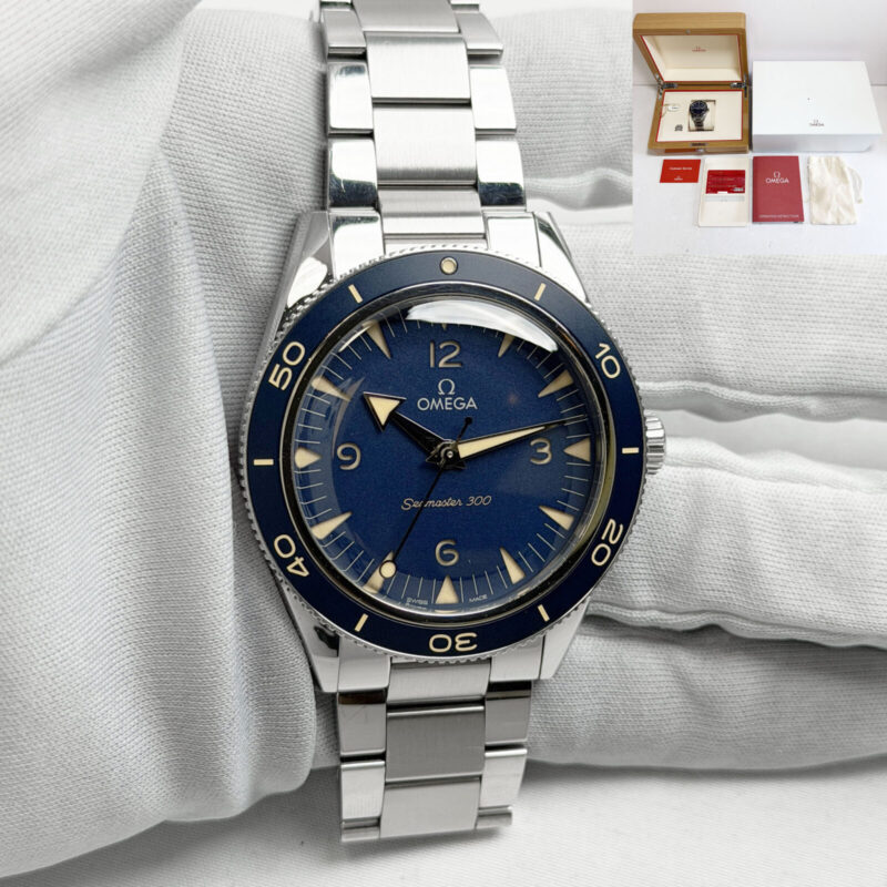 2023 Omega Seamaster 300 234.30.41.21.03.001 41MM Blue Steel Box Paper