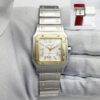 Unpolished Cartier Santos Galbee W20041C4 29MM Silver Two-Tone 18K Yg Box Paper