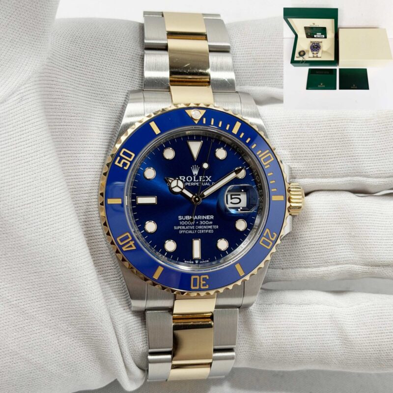2024 Rolex Submariner Date Bluesy 126613LB 40MM Blue Two-Tone 18K Yg B/p