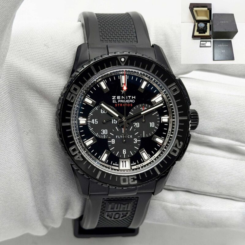 2012 Zenith El Primero Stratos Flyback 24.2060.405 45MM Black Ceramic Box Paper