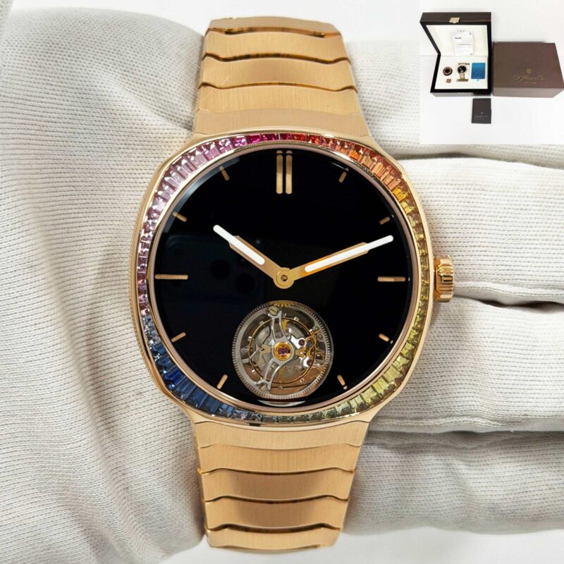 2023 H.moser & Cie. Streamliner Tourbillon Rainbow 6804-0401 40MM Black 18K Rg B/p