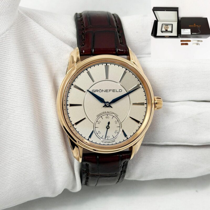 2021 Gronefeld 1941 Principia 39.5MM Rhodium Grey 18K Red Gold Box Paper