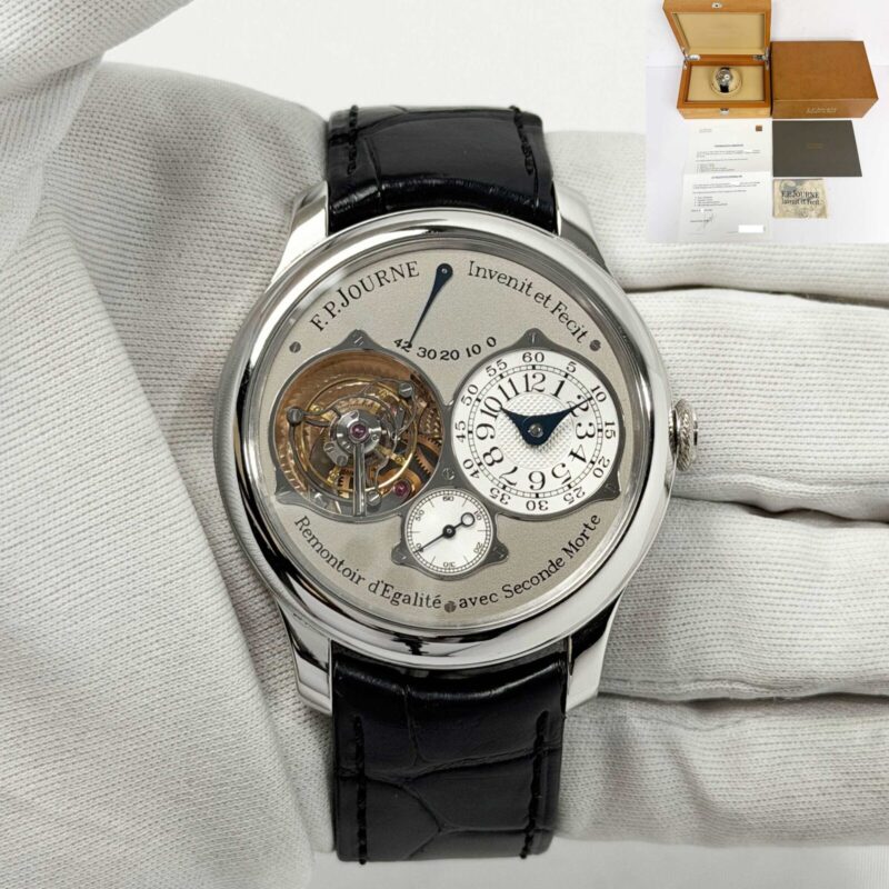 2004 F.p.journe Tourbillon Souverain Tn 40MM Grey Platinum Box Coa Paper
