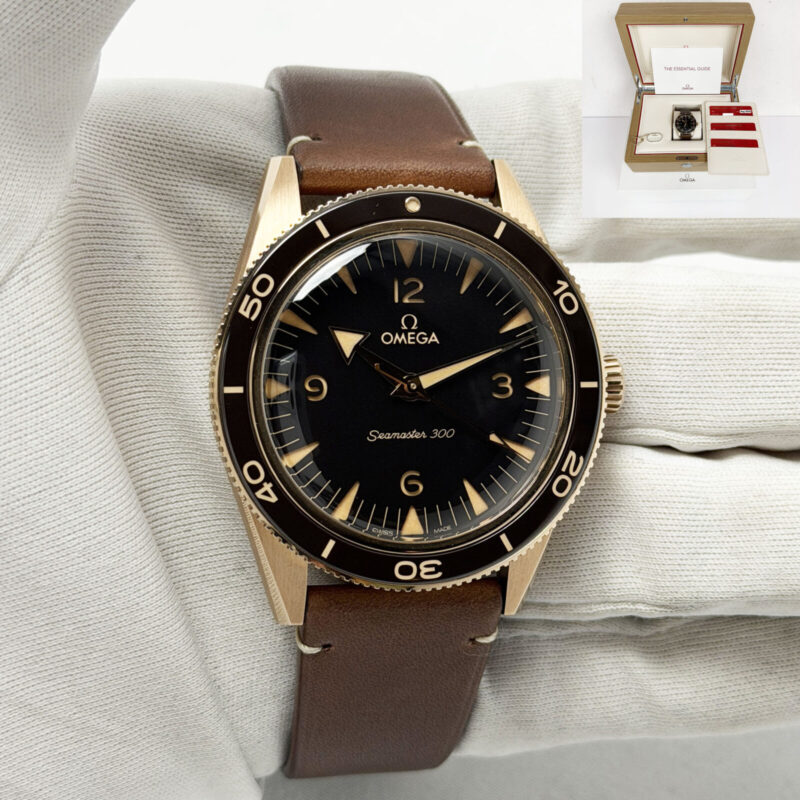 New 2026 Omega Seamaster 234.92.41.21.10.001 41MM Black Bronze Box Paper