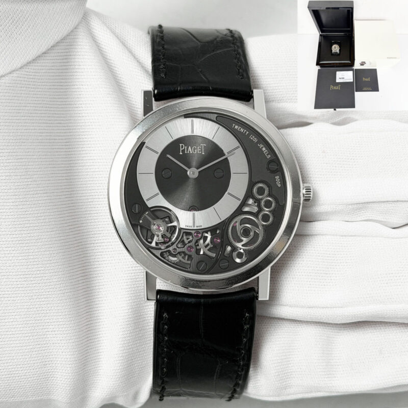 Nos Piaget Altiplano G0A39111 38MM Black 18K White Gold Box Paper