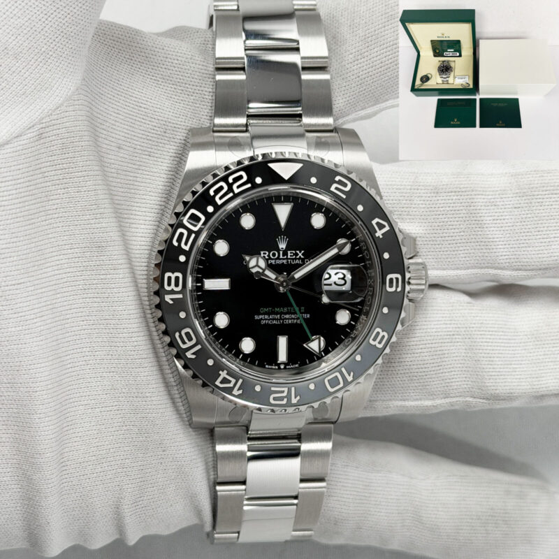 New 2025 Rolex GMT-Master II Bruce Wayne 126710GRNR 40MM Black Oyster Steel B/p