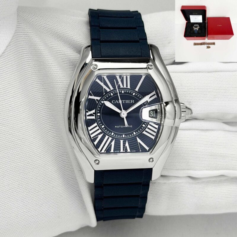 Cartier Roadster Large WSRD0014 39MM Blue Steel Box Paper
