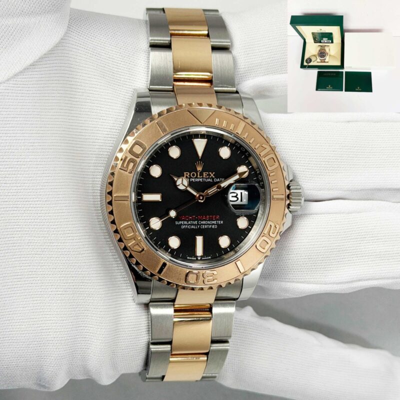 2022 Rolex Yacht-Master 126621 40MM Black Two-Tone 18K Rg Box Paper