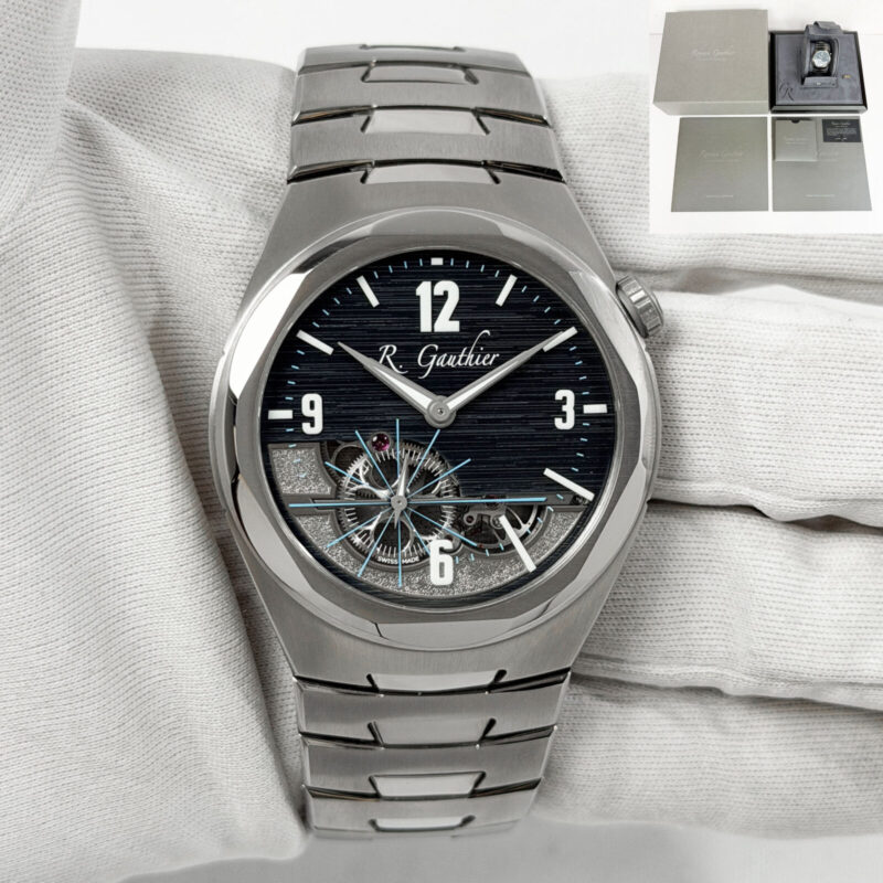 2026 Romain Gauthier C M0N00584 41MM Grey Skeleton Dial Titanium Box Paper