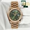 2018 Rolex Day-Date 228235 40MM Olive Green 18K Everose Gold B/p