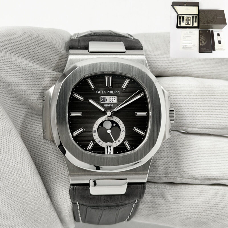 2015 Patek Philippe Nautilus 5726A-001 40MM Black Steel Box Paper