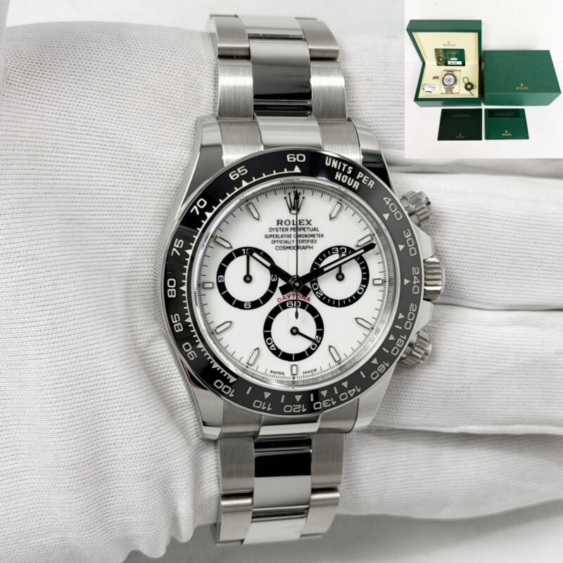 Mint Unpolished 2026 Rolex Daytona Panda 126500LN 40MM White Steel Box Paper
