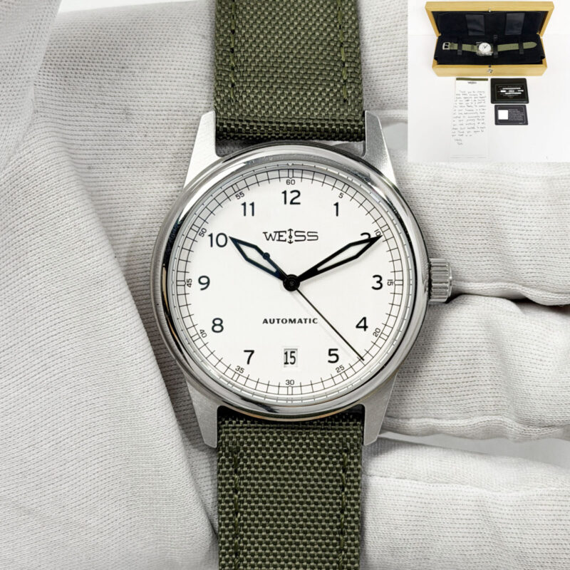 2024 Weiss Automatic Standard Issue 38MM White Dial Steel Box Paper
