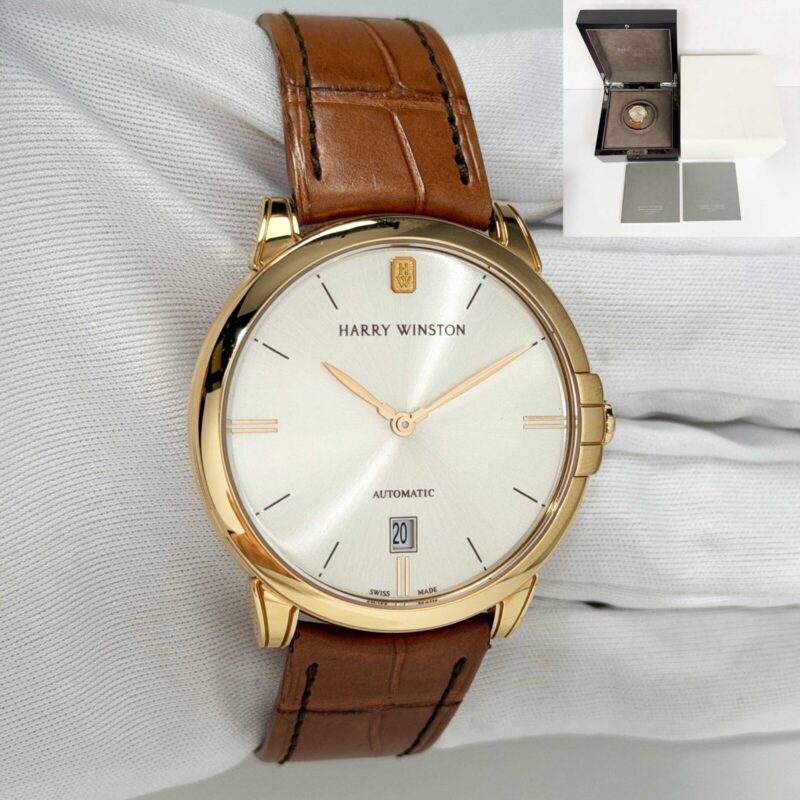 2026 Harry Winston Midnight 450.UA39RLW 39MM Silver 18K Rose Gold Box Paper