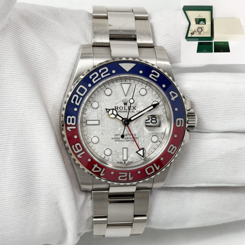 2023 Rolex GMT-Master II Pepsi 126719BLRO Meteorite Dial 18K Wg Box Paper