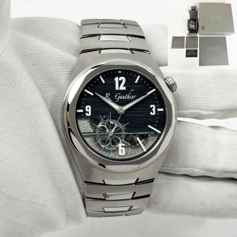 2026 Romain Gauthier C M0N00584 41MM Grey Skeleton Dial Titanium Box Paper