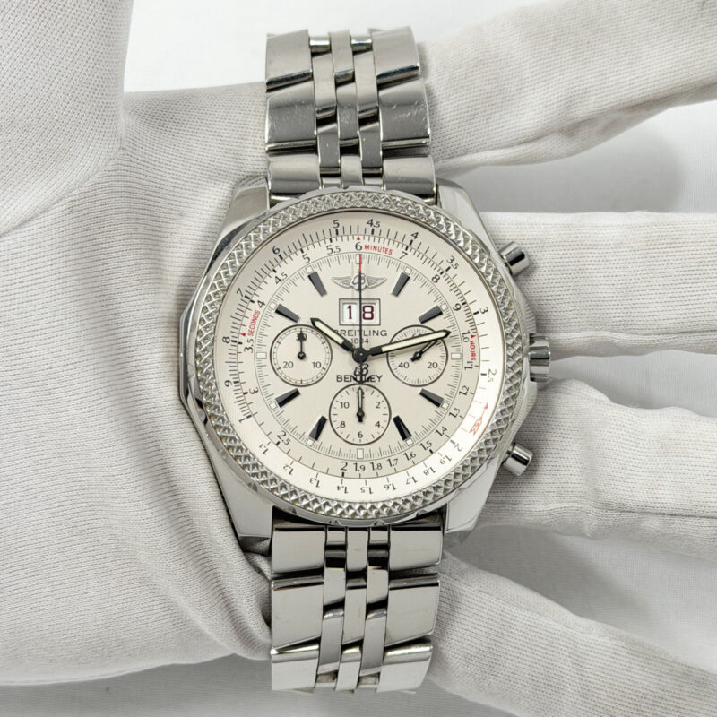 Breitling Bentley 6.75 A44362 48MM White Dial Steel